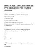 NRNP6540 WEEK 3 KNOWLEDGE CHECK TEST PAPER 2026 QUESTIONS WITH SOLUTIONS GRADED A&plus;