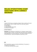 RELIAS DYSRHYTHMIA EXAM QUESTIONS WITH CORRECT ANSWERS