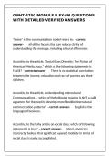 CMHT 4750 Module 4 Exam Questions & Verified Answers - Diversity & Communication