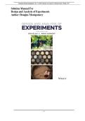 Solution Manual For Design and Analysis of Experiments Author&colon; Douglas Montgomery&comma; 10th Edition