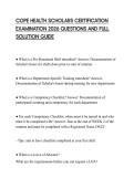 COPE HEALTH SCHOLARS CERTIFICATION EXAMINATION 2026 QUESTIONS AND FULL SOLUTION GUIDE