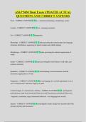 ASLP 5830 Final Exam UPDATED ACTUAL  QUESTIONS AND CORRECT ANSWERS