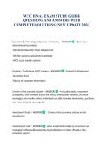 WCC FINAL EXAM STUDY GUIDE QUESTIONS AND ANSWERS WITH COMPLETE SOLUTIONS &vert; NEW UPDATE 2026