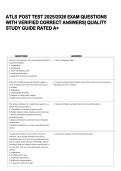 ATLS Post Test 2025&sol;2026 Exam Questions with Verified Correct Answers &vert; Complete Study Guide Rated A&plus;