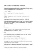 PHP EXAM QUESTIONS AND ANSWERS