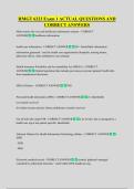 HMGT 6323 Exam 1 ACTUAL QUESTIONS AND  CORRECT ANSWERS