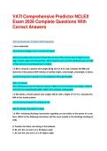 VATI Comprehensive Predictor NCLEX  Exam 2026 Complete Questions With  Correct Answers