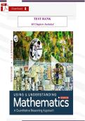 Using and Understanding Mathematics&colon; A Quantitative Reasoning Approach &lpar;8th Edition&comma; Bennett&rpar; &ndash; Verified Test Bank & Study Guide &lpar;Chapters 1&ndash;13&rpar;