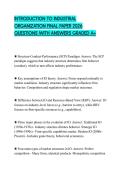 INTRODUCTION TO INDUSTRIAL ORGANIZATION FINAL PAPER 2026 QUESTIONS WITH ANSWERS GRADED A&plus;