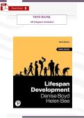 Lifespan Development &lpar;9th Edition&comma; Denise Boyd&rpar; &ndash; Verified Test Bank with Complete Answer Key &lpar;All Chapters Included&rpar;