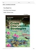 Test Bank For Crisis Intervention Strategies 9th Edition by Richard James &comma; Julia Whisenhunt &comma; Rick Myer &period; All Chapters 1-19&period; Latest 2025