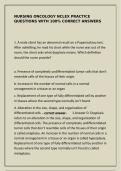 Nursing Oncology NCLEX practice questions with 100&percnt; correct answers