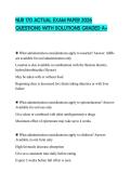 NUR 170 COMPREHENSIVE EXAM 2026 QUESTIONS WITH SOLUTIONS GRADED A&plus;