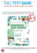 Test Bank for Calculation of Drug Dosages&colon; A Work Text &lpar;12th Edition&rpar; by Sheila J&period; Ogden and Linda K&period; Fluharty