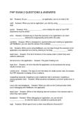 PHP EXAM 2 QUESTIONS & ANSWERS