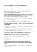 PHP INTERVIEW QUESTIONS & ANSWERS