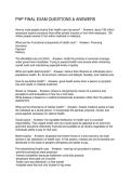 PHP FINAL EXAM QUESTIONS & ANSWERS