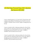  ATI Med Surge Proctored Exam 2023  Questions And Answers 2025&sol;2026