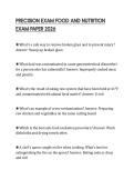 PRECISION EXAM FOOD AND NUTRITION EXAM PAPER 2026