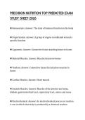 PRECISION NUTRITION TOP PREDICTED EXAM STUDY SHEET 2026