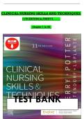Test Bank for Clinical Nursing Skills and Techniques 11th Edition &ndash; Perry & Potter &vert; Latest Update 2026 &vert; A&plus; Exam Prep