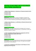 SOCRA EXAM PREP WITH ACCURATE SOLUTIONS GRADED A&plus;