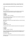 MCSA WINDOWS SERVER FINAL EXAM PRACTICE