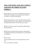 IOWA CORE MANUAL EXAM 2026 COMPLETE QUESTIONS AND VERIFIED SOLUTIONS GRADED A&plus;