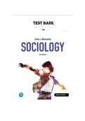 Test Bank for Sociology 18th Edition by John J&period; Macionis&period; All Chapters&period; PDF 2025