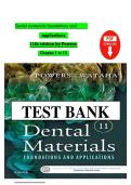  Test Bank for Dental Materials&colon; Foundations and Applications 11th edition by Powers&ndash; Chapters 1&ndash;15 &vert; Latest Update 2026 &vert; A&plus; Exam Prep