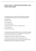 NURS 311 QUIZ 1 &vert; QUESTIONS AND ANSWERS &vert; 2026 UPDATE 100&percnt; CORRECT