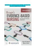 Test Bank for Brown&rsquo;s Evidence-Based Nursing&colon; The Research&ndash;Practice Connection 5th Edition &ndash; Susan K&period; Brown &vert; Latest Update 2026 &vert; A&plus; Exam Prep