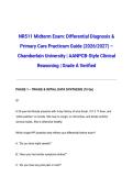 NR511 Midterm Exam&colon; Differential Diagnosis & Primary Care Practicum Guide &lpar;2026&sol;2027&rpar; &ndash; Chamberlain University &vert; AANPCB-Style Clinical Reasoning &vert; Grade A Verified