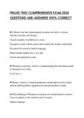 PRAXIS 7002 COMPREHENSIVE EXAM 2026 QUESTIONS AND ANSWERS 100&percnt; CORRECT