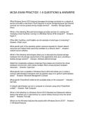 MCSA EXAM PRACTICE 1-6 QUESTIONS & ANSWERS