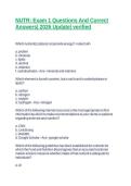 NUTR&colon; Exam 1 Questions And Correct Answers&vert; 2026 Update&vert; verified
