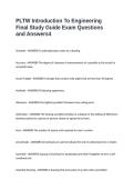 PLTW Introduction To Engineering Final Study Guide Exam Questions and Answers