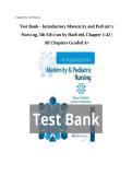 Test Bank for Introductory Maternity and Pediatric Nursing 5th Edition by Hatfield &vert; All Chapters 1&ndash;42 with Verified Questions & Answers &lpar;A&plus; Resource&rpar;