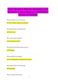 Food Handlers Review Questions and Answers &vert; Latest Version &vert; 2025&sol;2026 &vert;  Correct & Verified