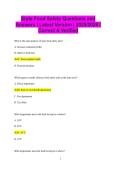 State Food Safety Questions and Answers &vert; Latest Version &vert; 2025&sol;2026 &vert;  Correct & Verified