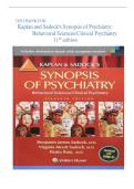 Test Bank for Kaplan and Sadock&rsquo;s Synopsis of Psychiatry 11th Edition Sadock &comma; latest edition 2024