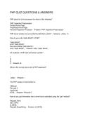 PHP QUIZ QUESTIONS & ANSWERS