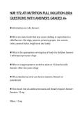 NUR 1172 ATI NUTRITION FULL SOLUTION 2026 QUESTIONS WITH ANSWERS GRADED A&plus;