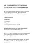 NUR 1172 ATI NUTRITION TEST PAPER 2026 QUESTIONS WITH SOLUTIONS GRADED A&plus;
