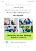 Test Bank for Community Health Nursing A Canadian Perspective 6th Edition By Aliyah Dosani&comma; Josephine Etowa&comma; Cheryl Van Daalen-Smith &vert; All Chapters &lpar;1-33&rpar;&vert; Grade A&plus; Assured &vert; ISBN 9780137960248