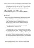 Test Bank for Foundations of Maternal-Newborn and Women&rsquo;s Health Nursing 8th Edition by Murray &vert; All Chapters with Verified Questions & Answers