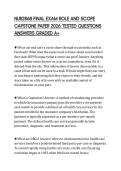 NUR2868 FINAL EXAM ROLE AND SCOPE CAPSTONE PAPER 2026 TESTED QUESTIONS ANSWERS GRADED A&plus;