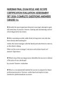 NUR2868 FINAL EXAM ROLE AND SCOPE CERTIFICATION EVALUATION ASSESSMENT SET 2026 COMPLETE QUESTIONS ANSWERS GRADED A&plus;