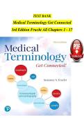 Test Bank for Medical Terminology&colon; Get Connected 3rd Edition &ndash; Frucht &vert; Latest Update 2026 &vert; A&plus; Exam Prep