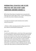 NUR2868 FINAL EXAM ROLE AND SCOPE PRACTICE TEST 2026 STUDY GUIDE QUESTIONS ANSWERS GRADED A&plus;
